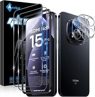Aerku Protector Pantalla para Xiaomi Redmi Note 15 Pro 5G &Protector Cámara