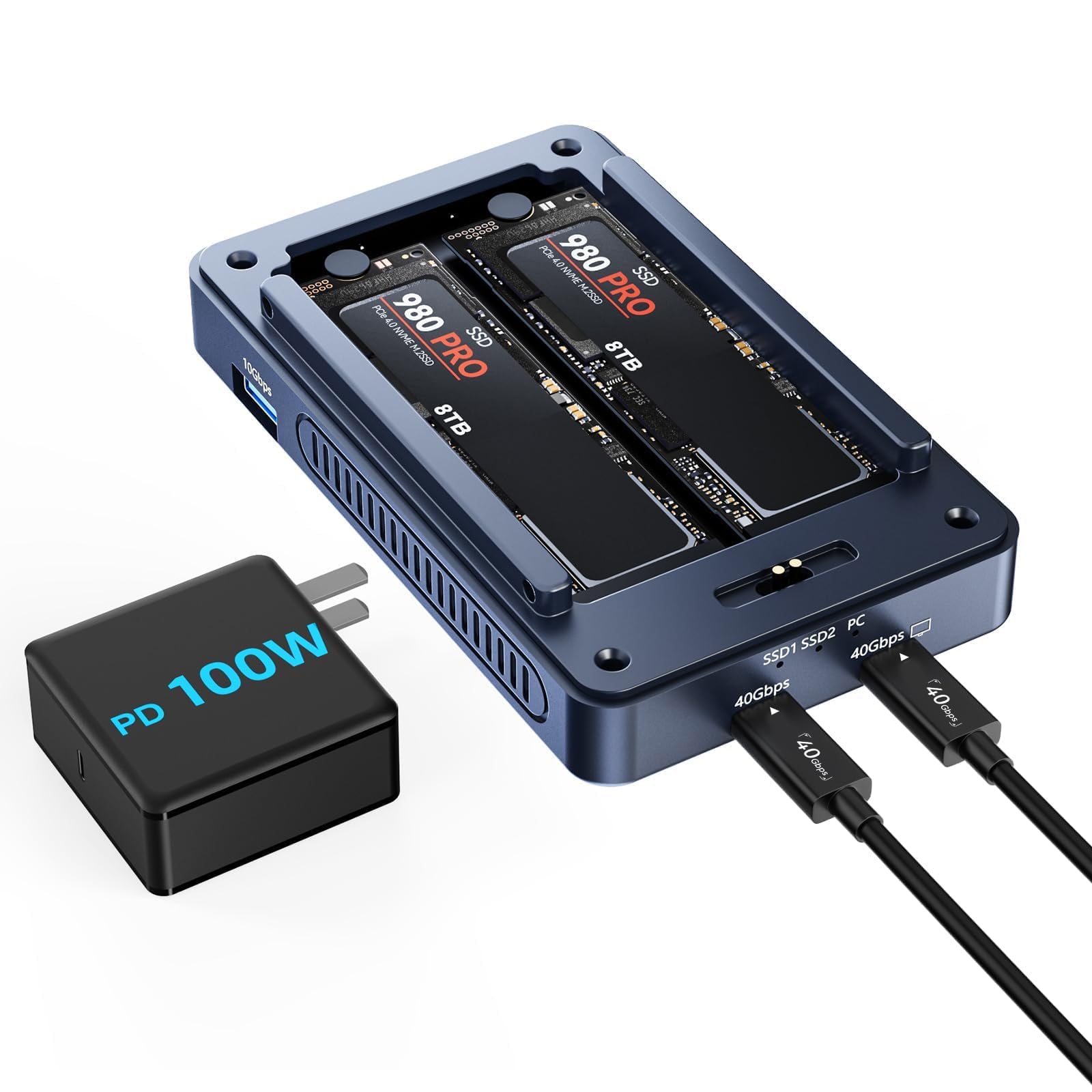 ACASIS 40Gbps M.2 NVMe SSD Enclosure, Cooling Fan, Compatible with Thunderbolt 4