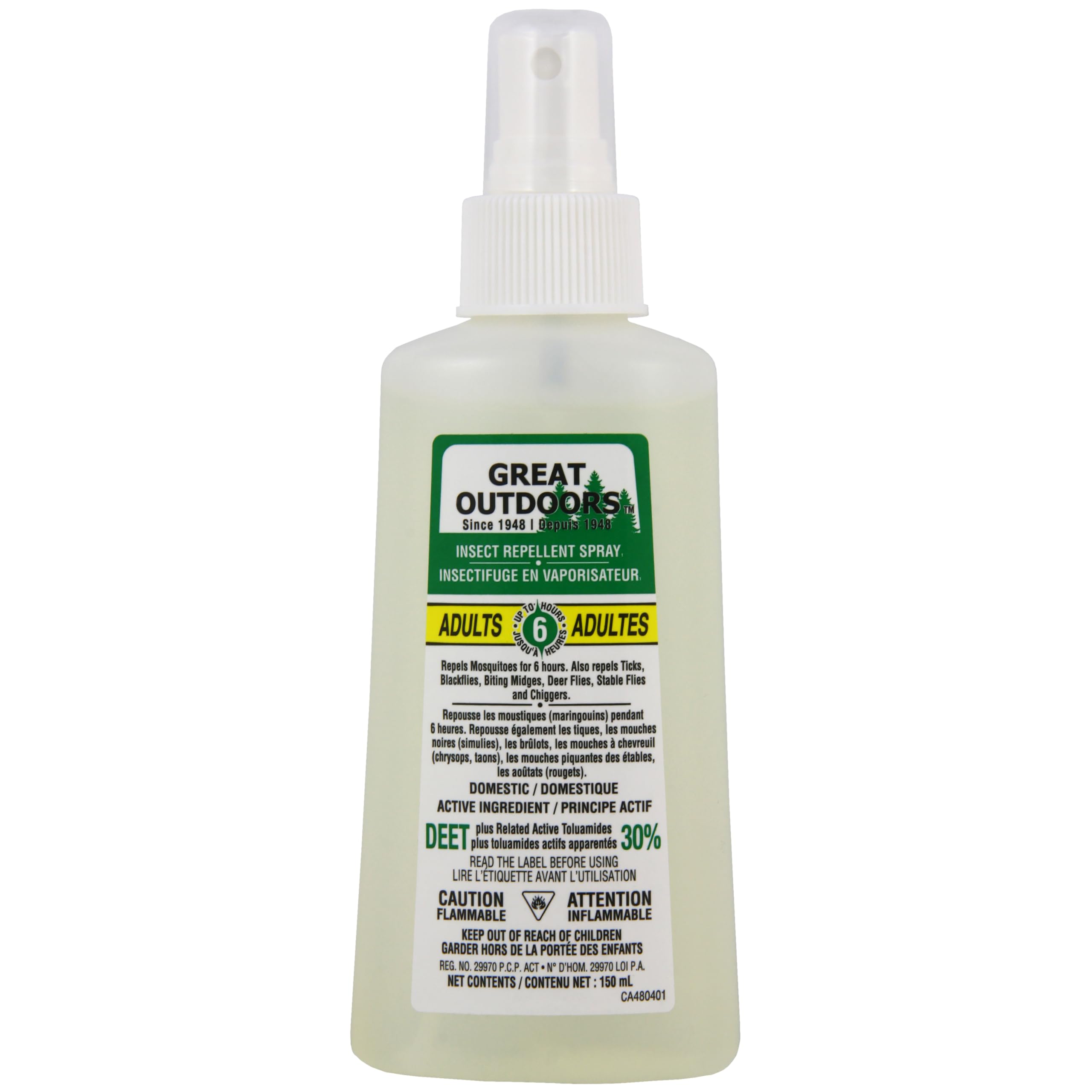 Great Outdoors Insect Repellent 30% DEET Pump Spray, 150mL