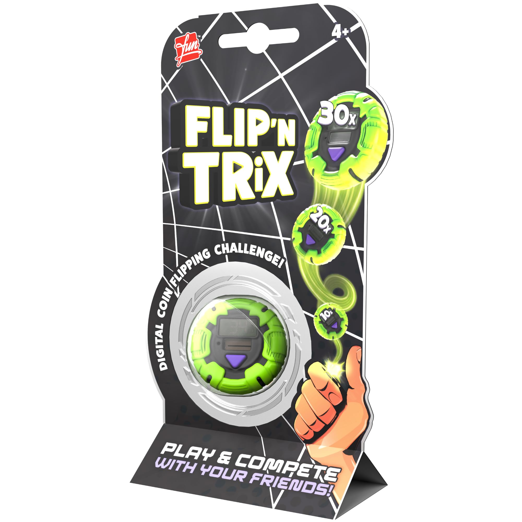 Fun Promos Flip 'n Trix | Digital Coin Flipping Challenge Toy | Play & Compete w