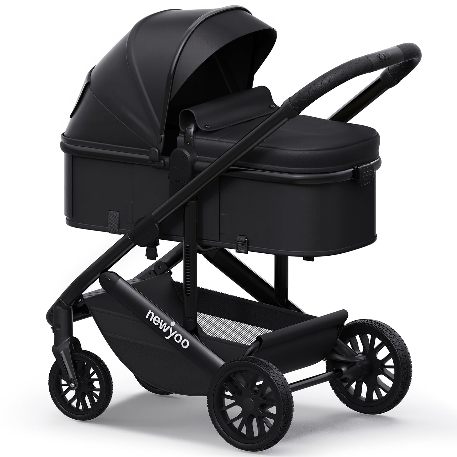 newyoo Nestro 516M 2-in-1 Convertible Infant Stroller, Pramette Mode, Black | Ne