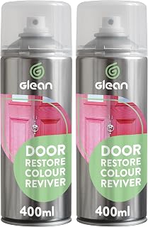GLEAN Door Restore Colour Reviver Aerosol, Restores Faded Surfaces - 2 x 400ml