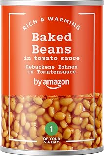 By Amazon Baked Beans in Tomato Sauce, Canned, Vegan, 420g