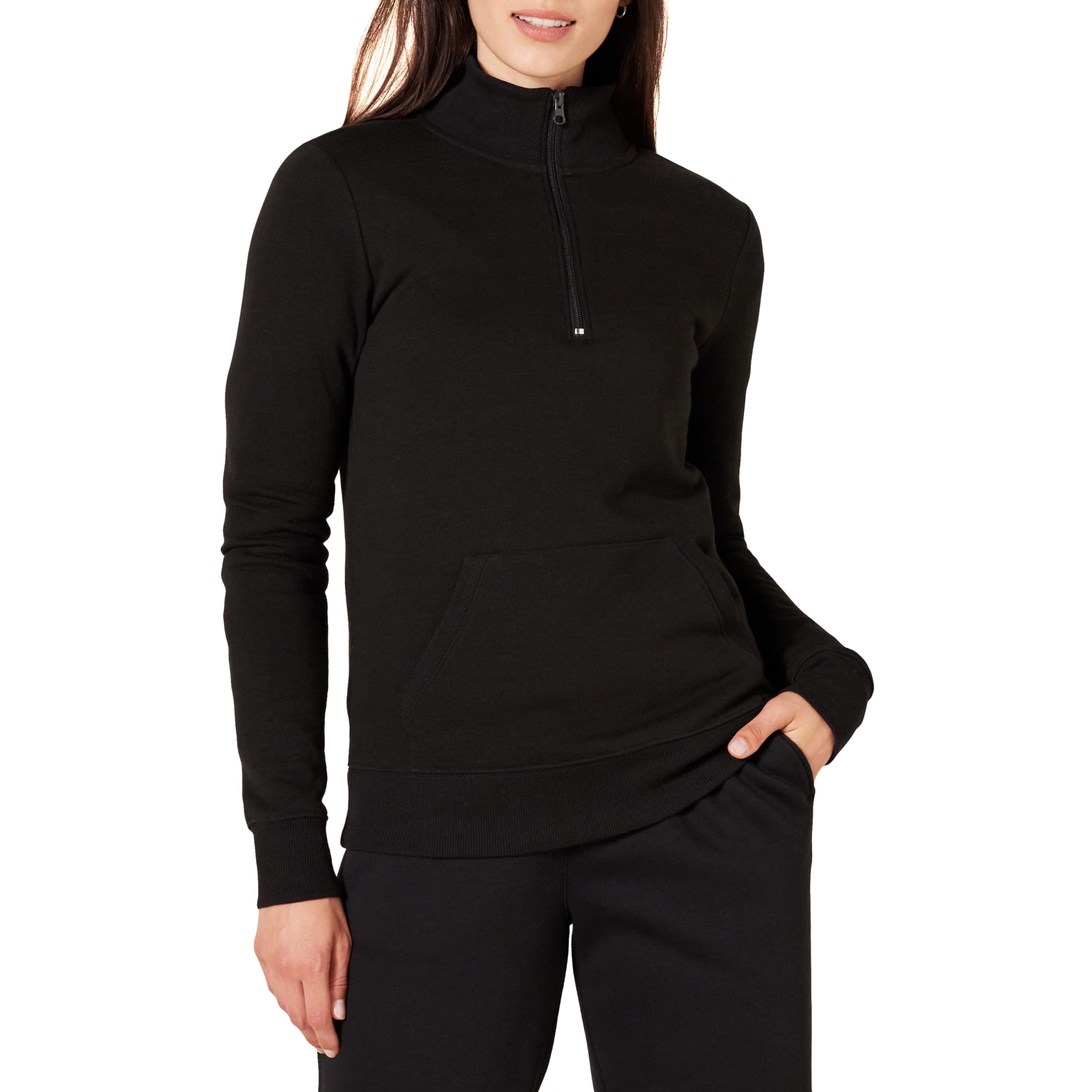 Amazon Essentials Women's Long-Sleeve Fleece Quarter-Zip Jumper (Available in Pl