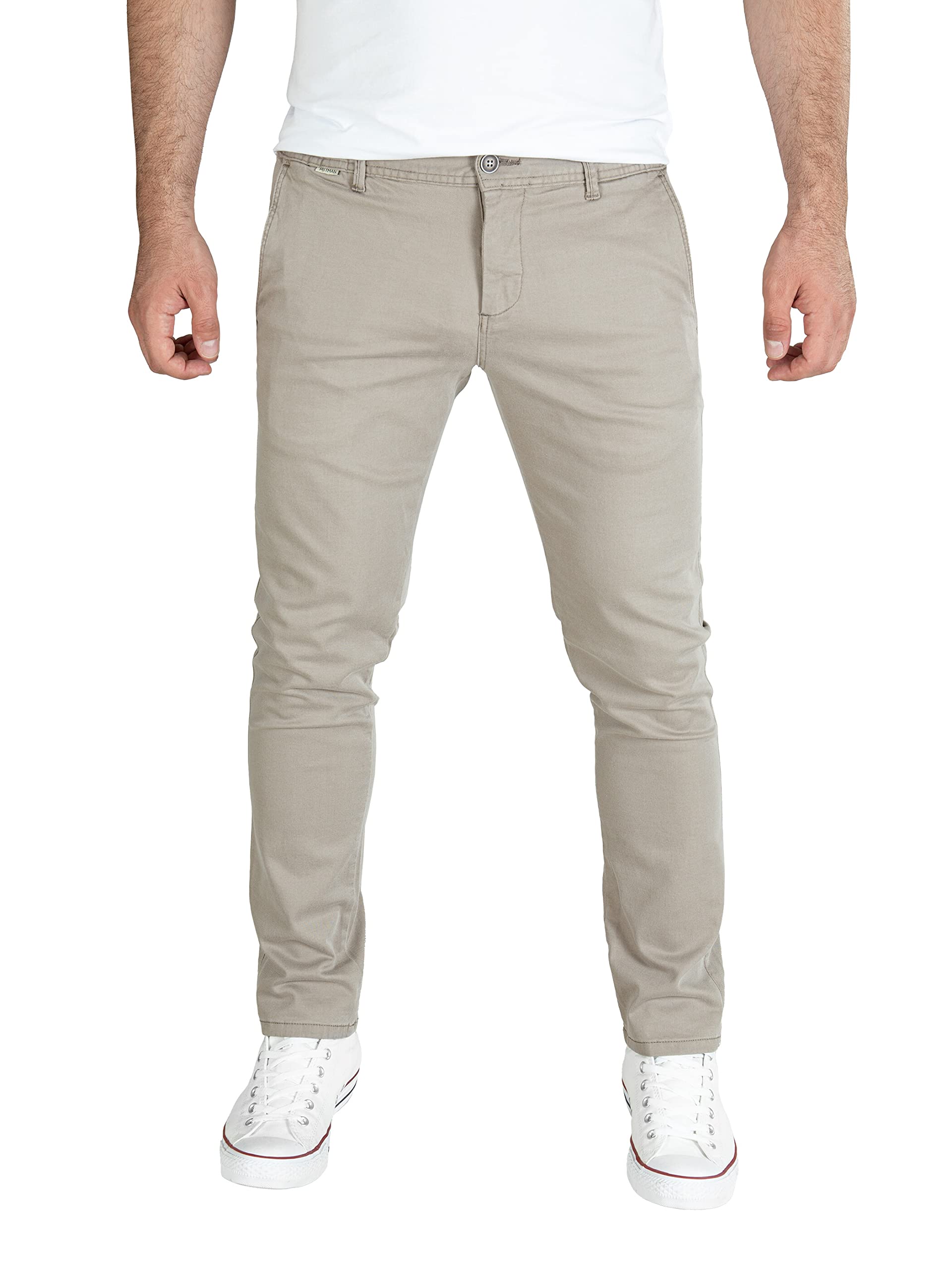 PITTMAN Andrew Men's Chino Trousers with Partial Elastic Waistband