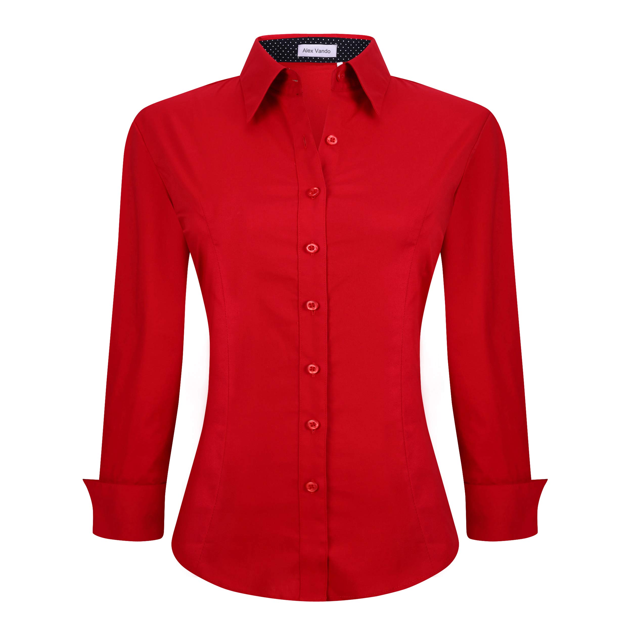 Alex Vando Women's Regular Fit Long Sleeve Stretch Work Shirt