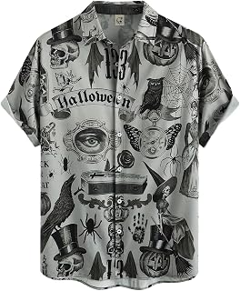 Hardaddy Men's Short Sleeve Button Down Hawaiian Shirt Summer Beach Casual