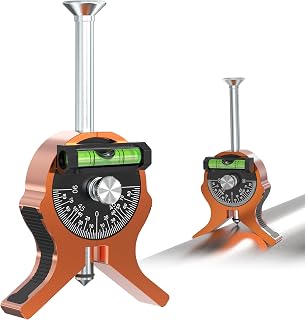 Nuvium Magnetic Pipe Center Finder Punch with Dial Bubble Protractor | Fully Embedded Magnets, 0.4 in+ Pipe Fit, 45 Carbon Steel Post, 2.75 in Y-Base, Tool-Free Setup, Welder and Pipefitter Use