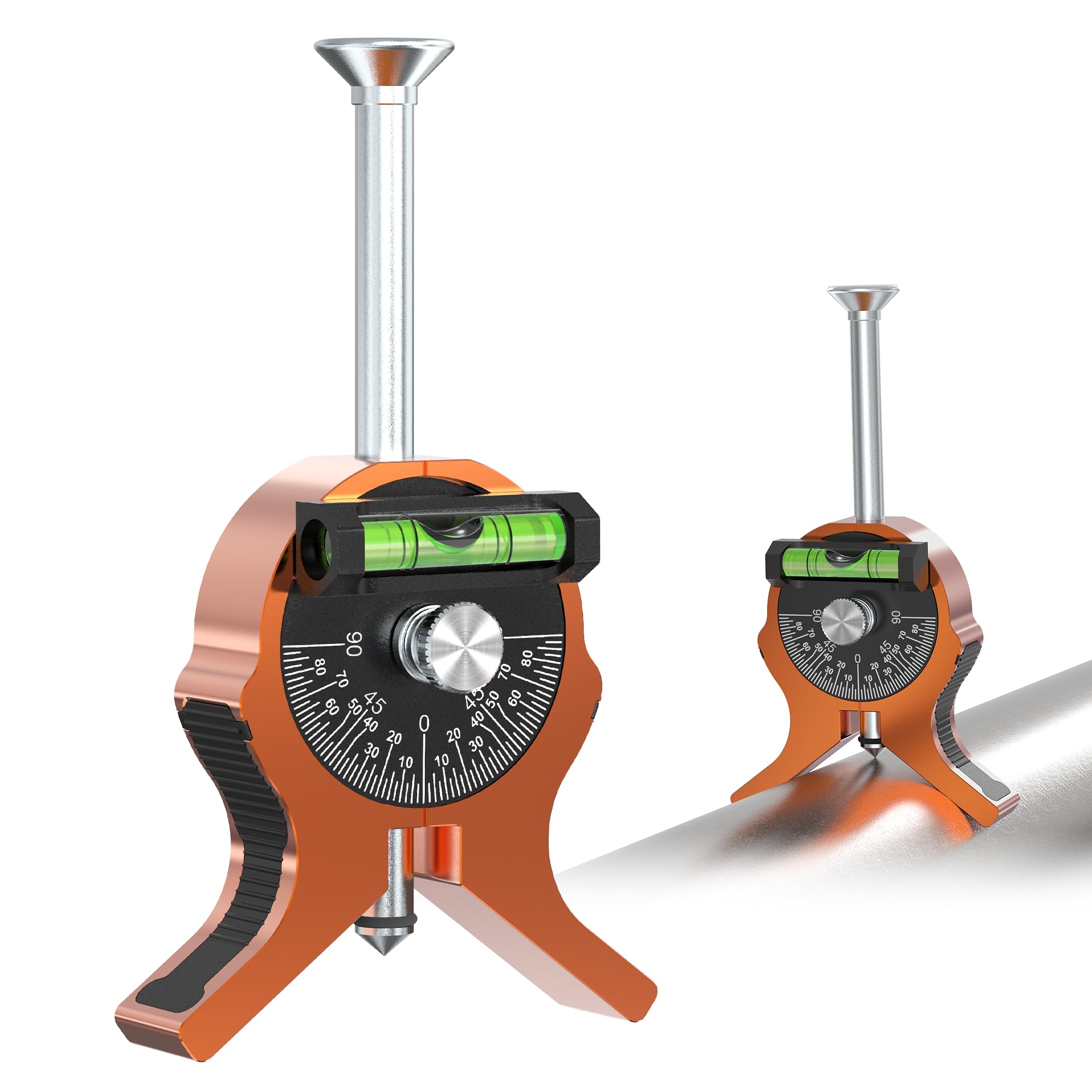 Nuvium Magnetic Pipe Center Finder Punch with Dial Bubble Protractor | Fully Emb