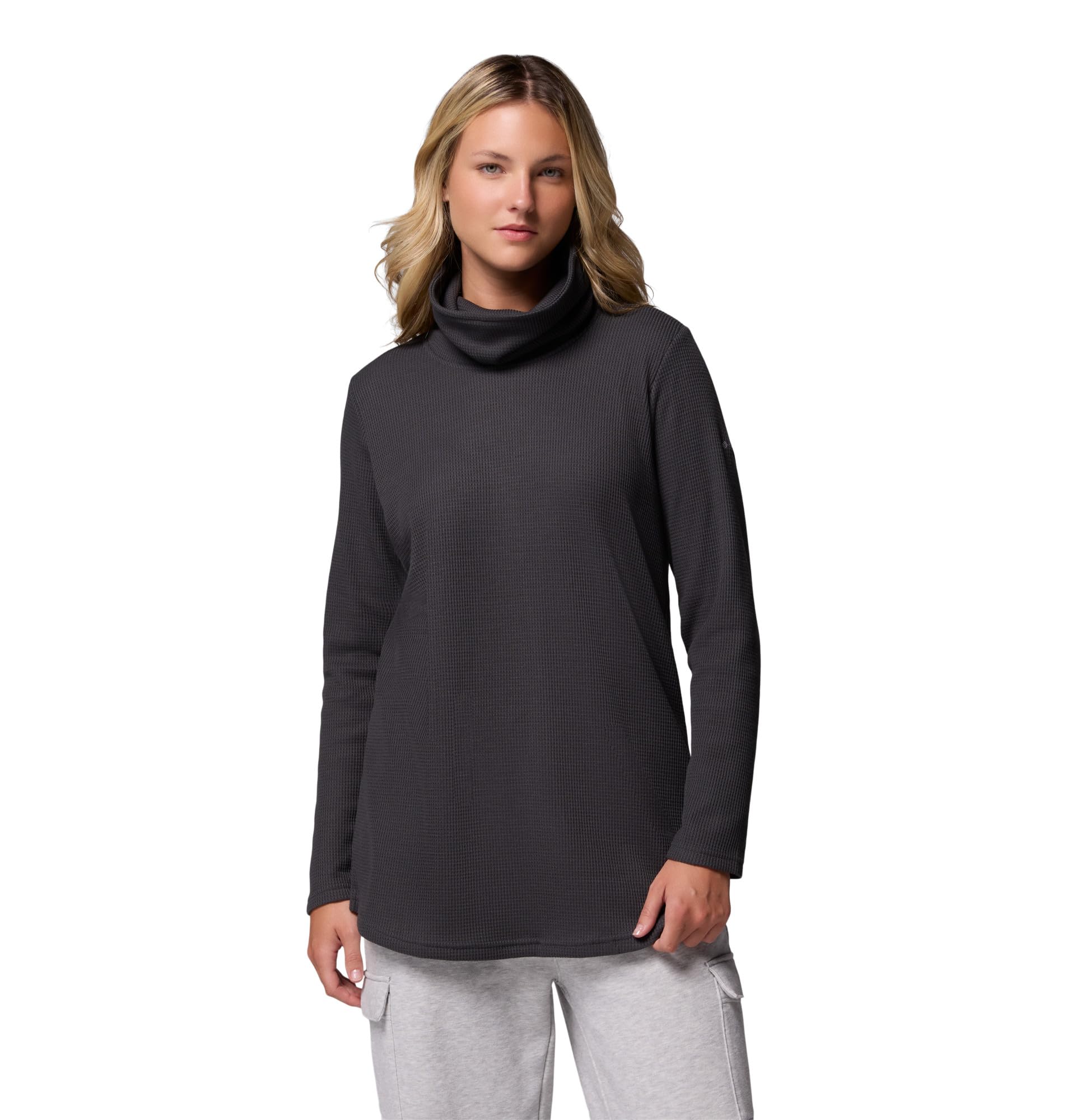 Columbia Womens Holly Hideaway Waffle Cowl Neck Pullover