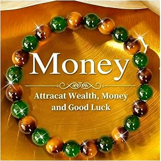 Natural Gemstone Beaded Bracelet, Stretch Feng Shui Jewelry for Women Men | Natural gemstone beads, elastic stretch fit, unisex design, luck and wealth symbol, daily wear, meditation, gifting
