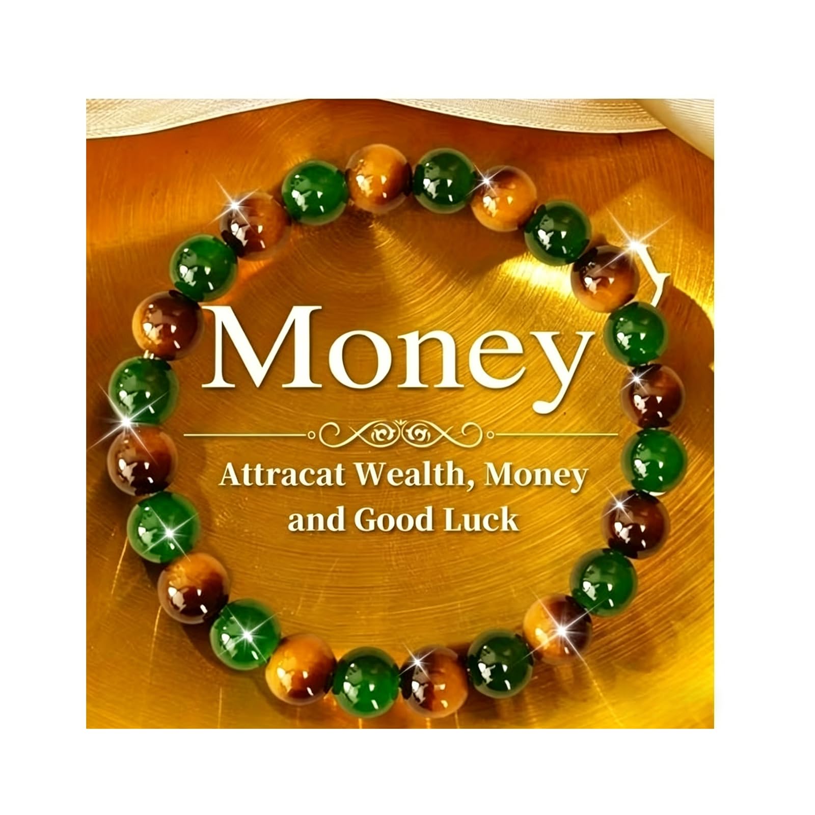 Natural Gemstone Beaded Bracelet, Stretch Feng Shui Jewelry for Women Men | Natu
