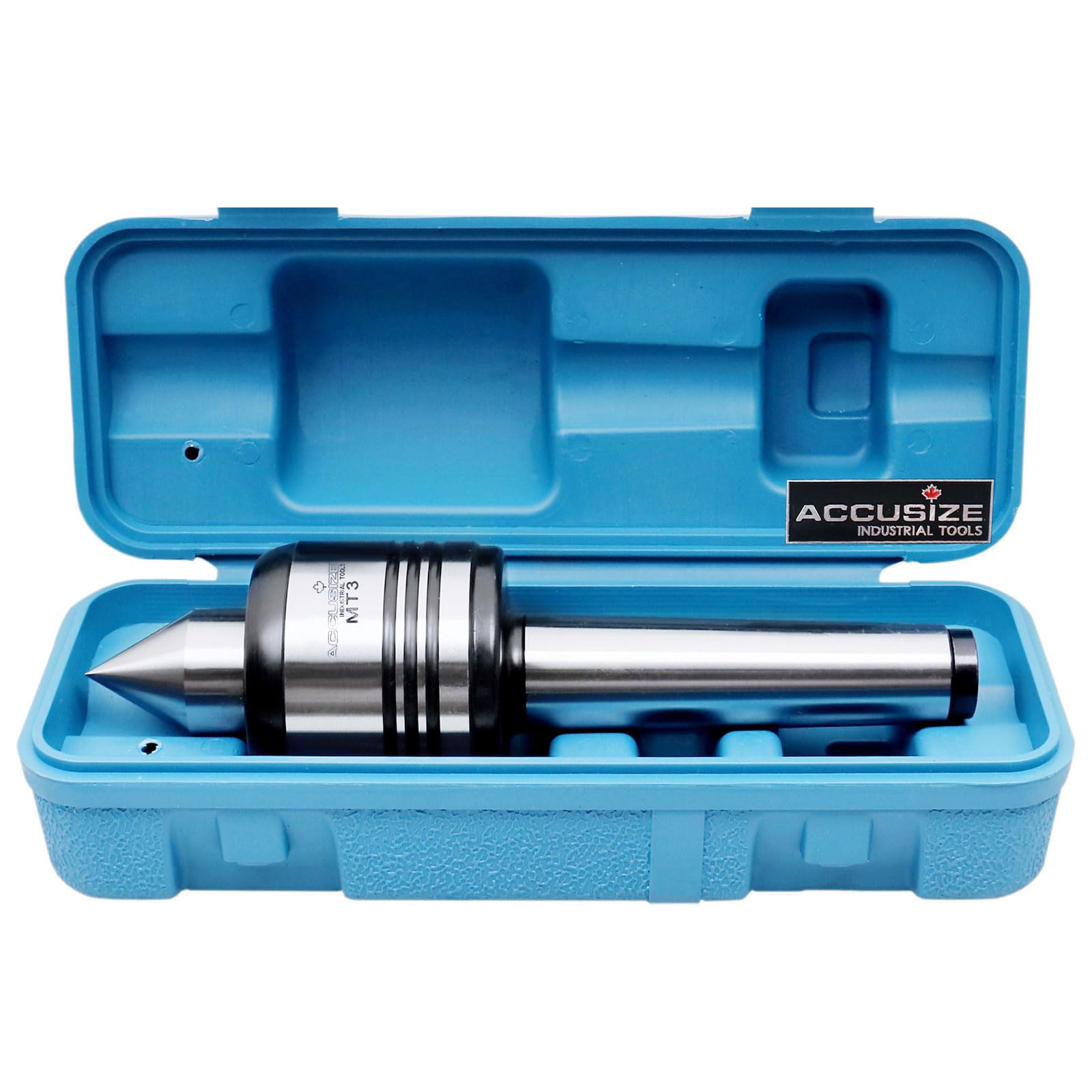 Accusize Precision Medium Duty Live Center MT3, 60 Deg Point | 0.0002 in Accurac