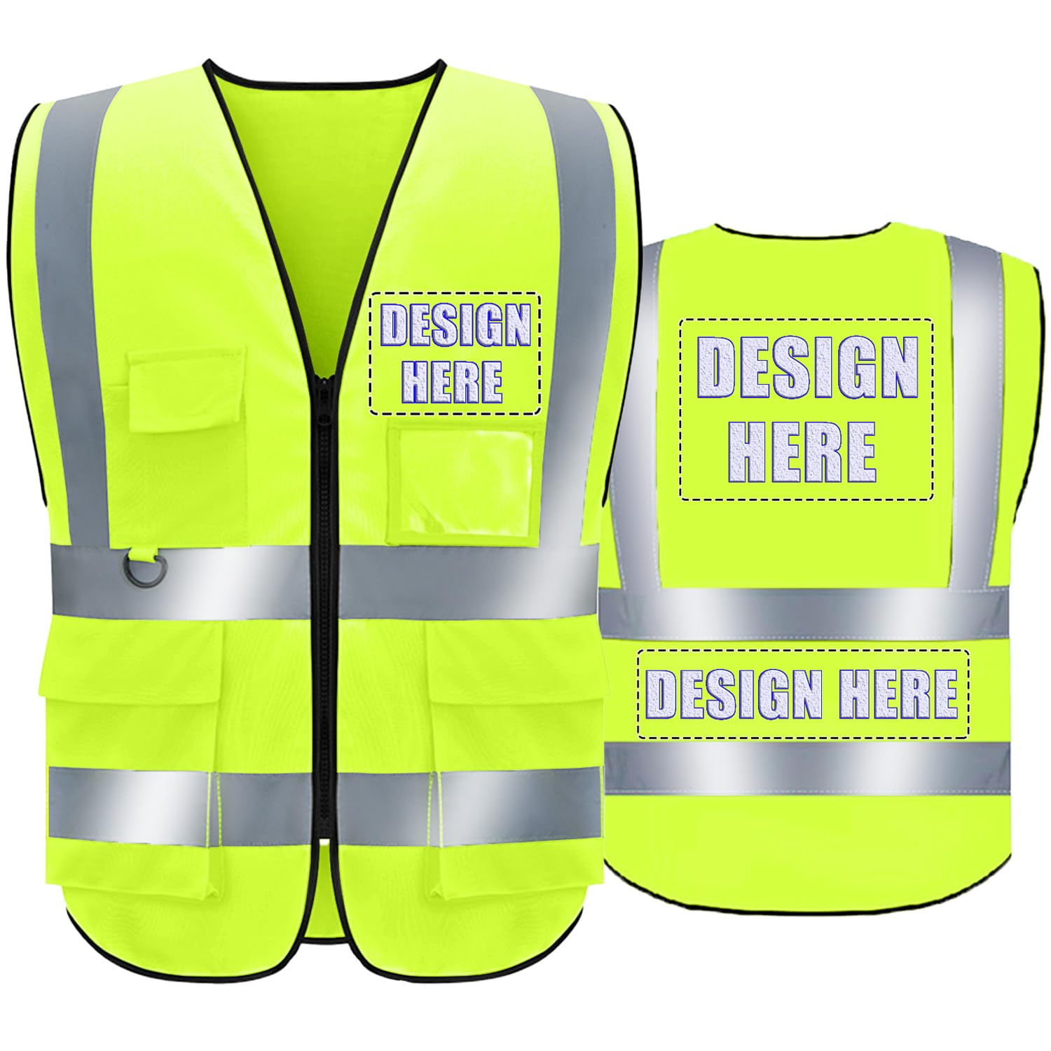 BeautyWill Custom Safety Vest Customized Logo Class 2 High Visibility Reflective
