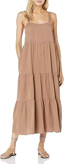 Amazon Brand - Women's Brit Tiered Ankle Maxi Tent Dress by The Drop