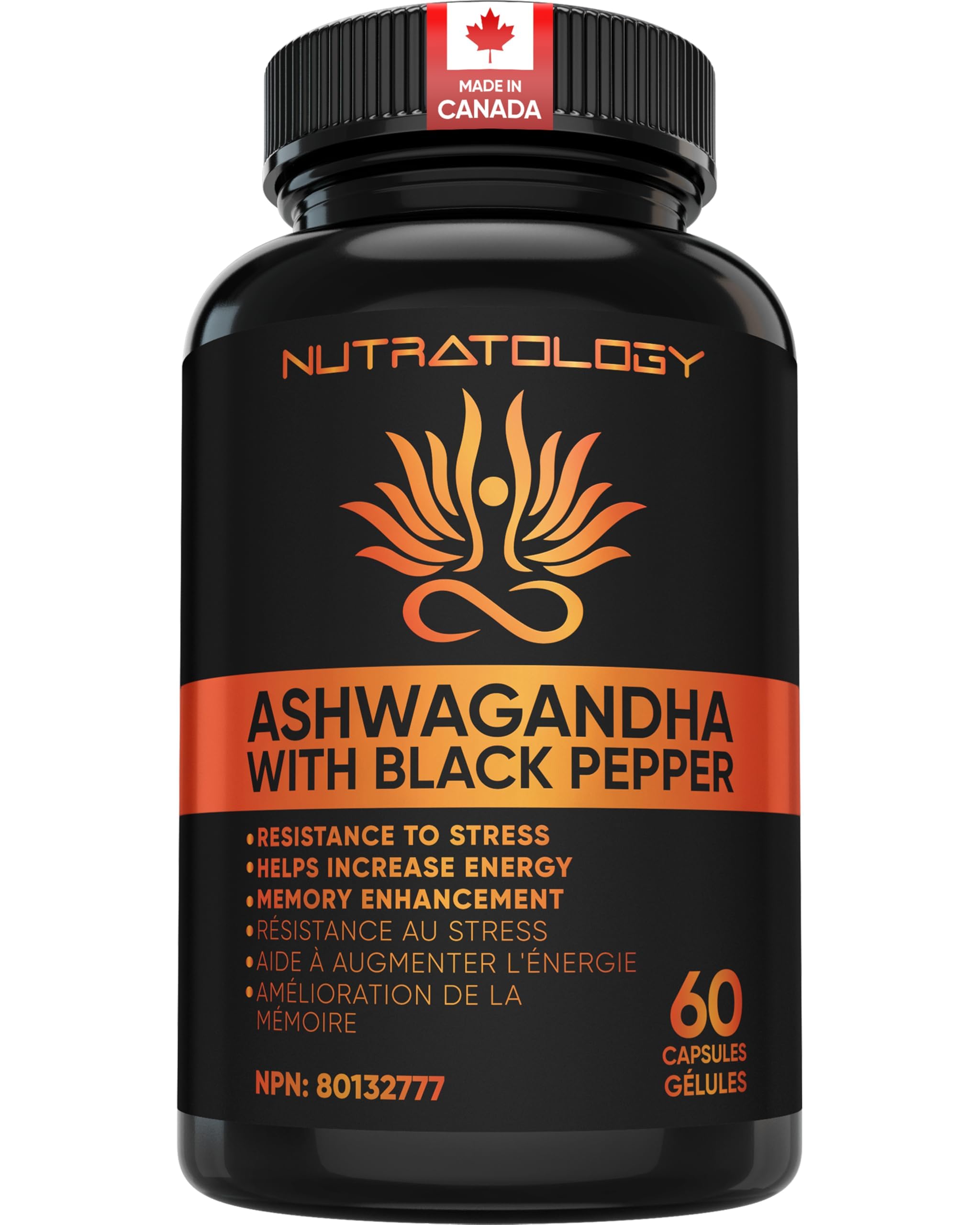 Nutratology® Organic Ashwagandha Supplement | 650mg Per Capsule | 60 Count | Sup