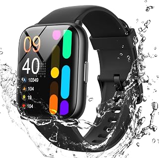 Parsonver Official Japan Smart Watch 5ATM Waterproof, Swim-Proof, 1.8-Inch Large Screen, Compatible with iPhone/Android, Sleep Monitoring, Heart Rate, 100+ Exercise Modes, Activity Tracker, Step