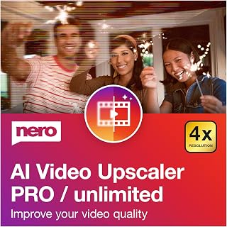 Nero AI Video Upscaler Pro Unlimited | Improve Video Quality | AI Super Resolution | Noise Reduction, Anti-Blur | Multiple AI Models | Frame Enhancement | High-Resolution Upscaling | 1 PC | Win 11/10