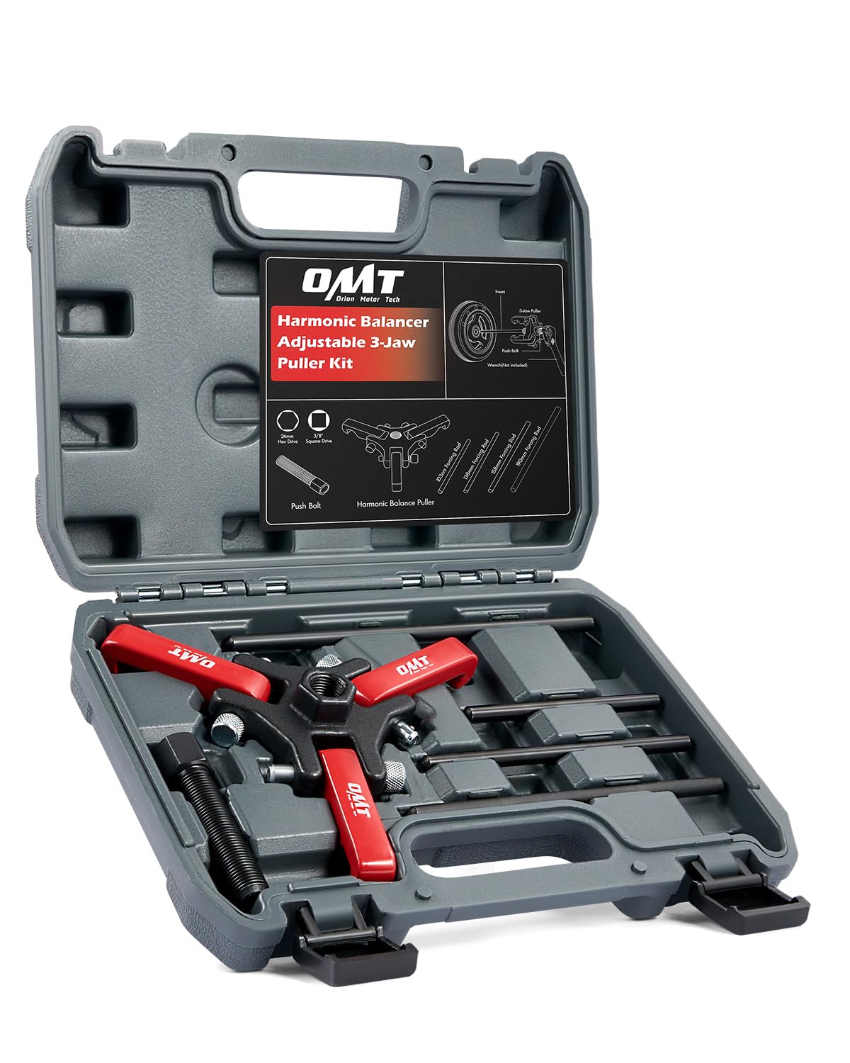 OMT Harmonic Balancer Puller Kit for Removing Harmonic Dampers &amp; Balancers |