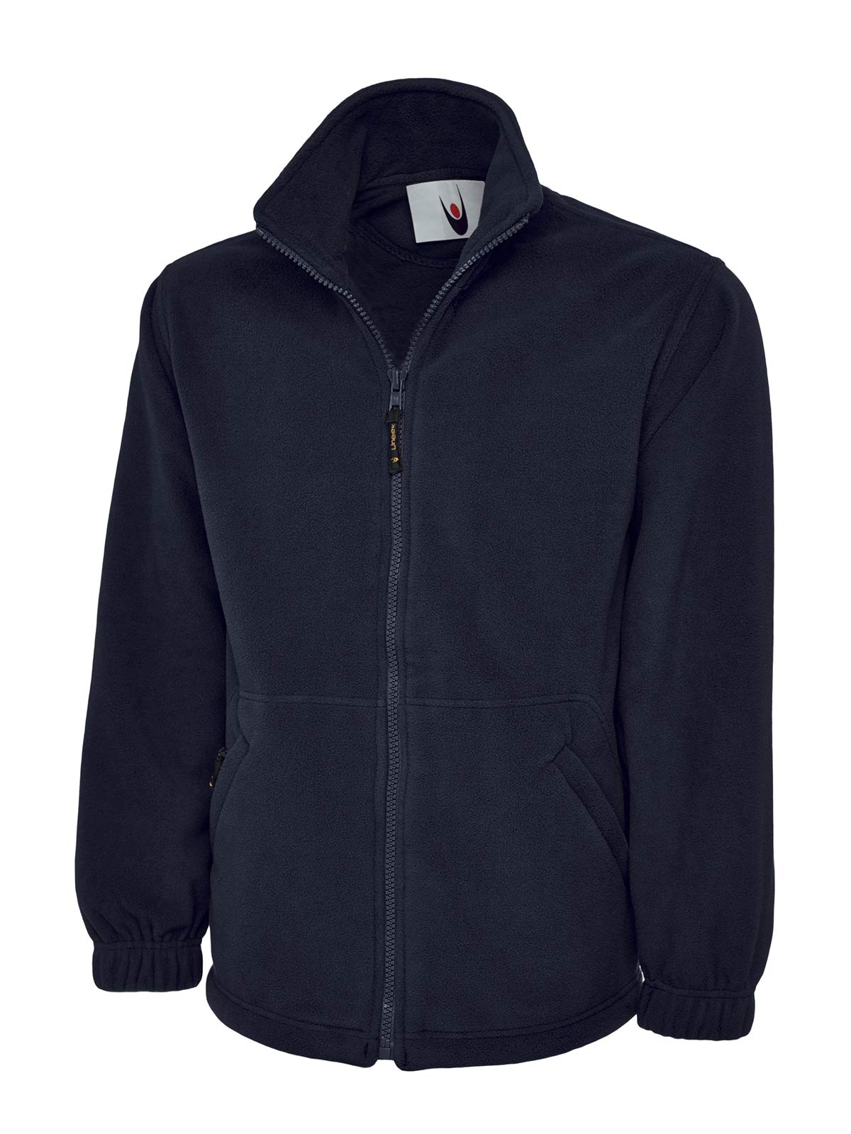 Adults Ladies Mens Classic Full Zip Fleece Jacket, Navy, Medium