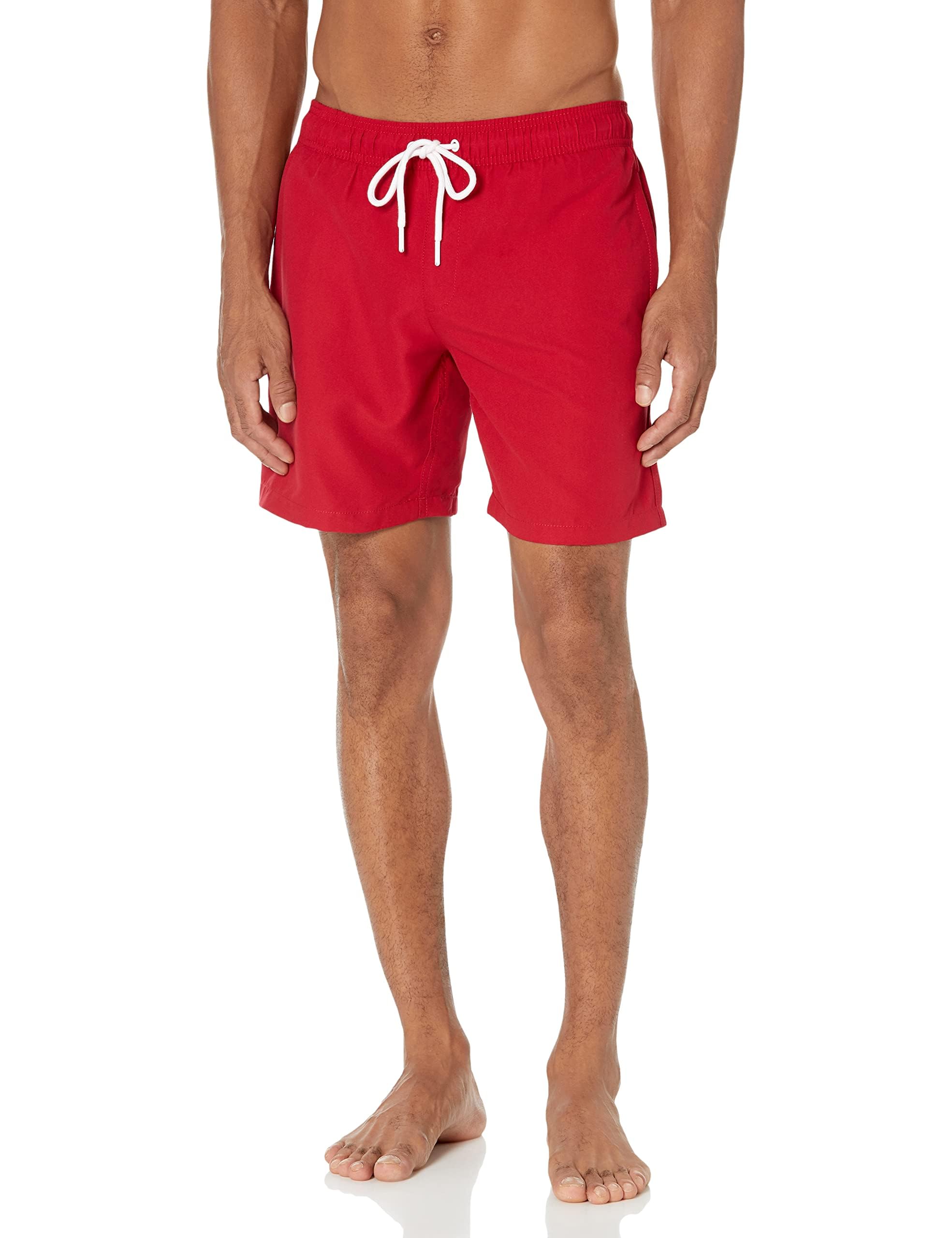 Amazon Essentials Men's Swimming Trunks with Mesh Lining, Pockets, Drawstring Cl
