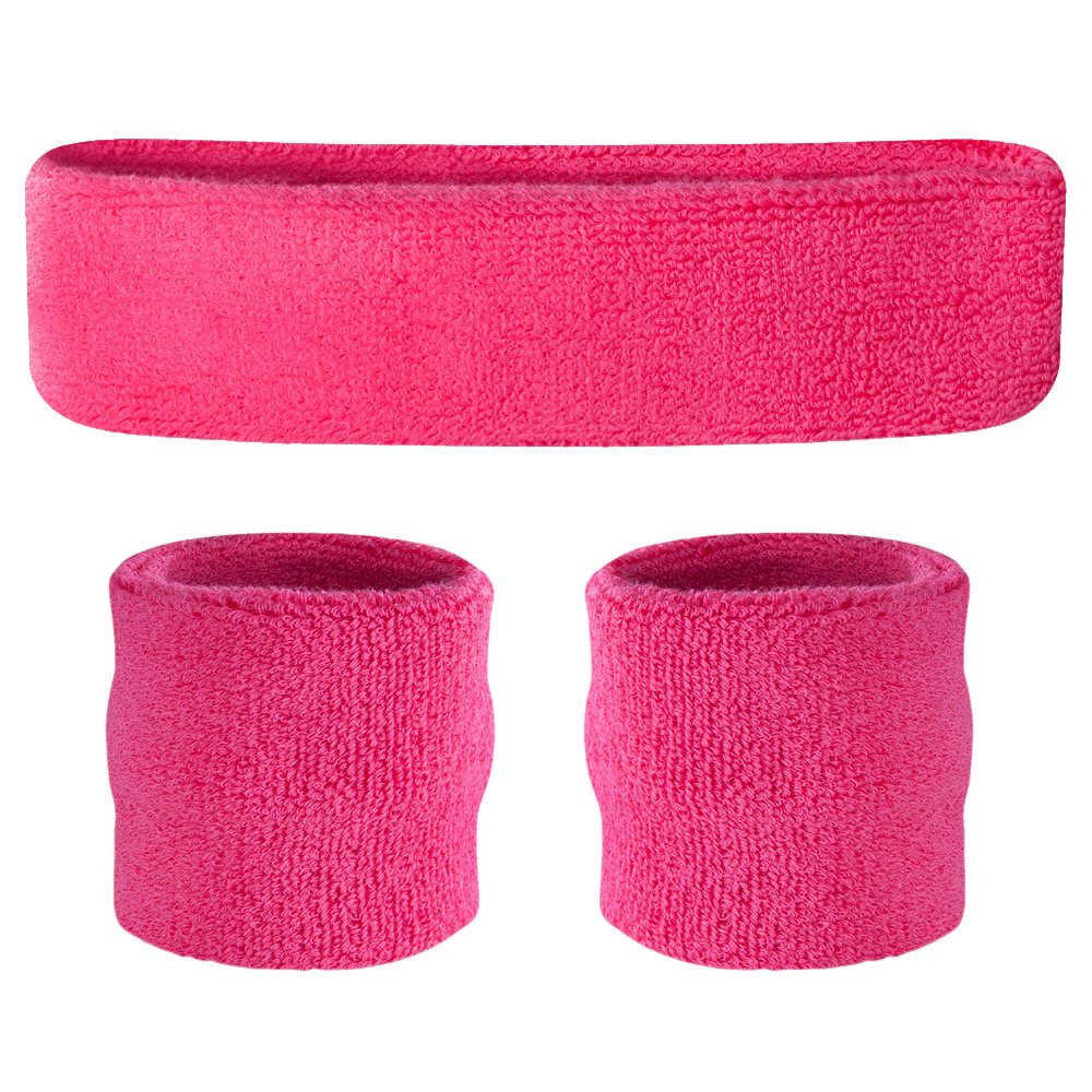Suddora Sweatbands Set, Moisture Wicking 2 Wristbands and 1 Headband, Breathable