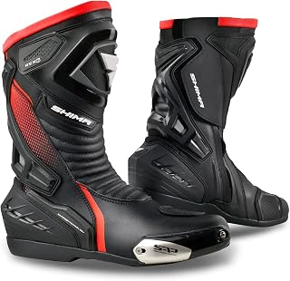 SHIMA RSX-6 Men's Motorcycle Boots | Reinforced Leather Motorcycle Shoes, Ankle Support, Non-Slip Sole