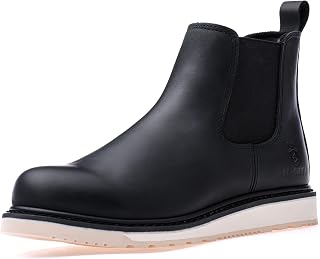 Handmade Soft Toe Chelsea Boots For Men Classic Fashion Genuine Good-year-Welted Full Grain Leather Ankle Basic Work Shoes