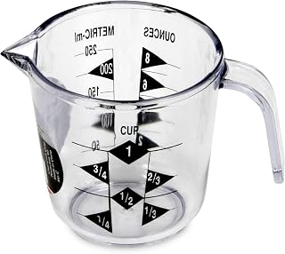 Chef Craft Select Plastic Measuring Cup, 1 Cup Capacity, Clear