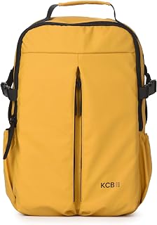 KCB Men's Large Skid Backpack | Backpack for Laptop up to 15 Inches | 100% Vegan, Mustard