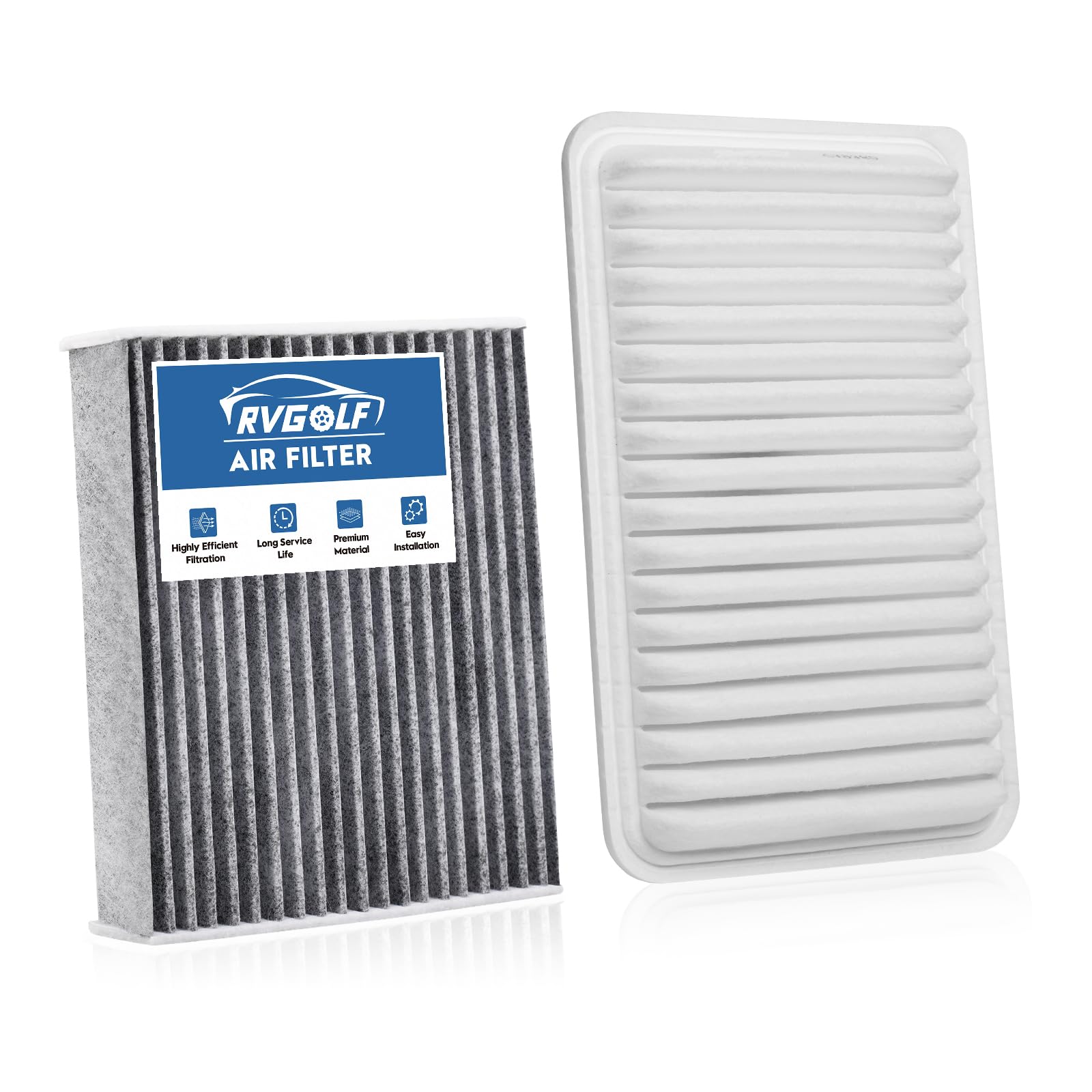 Engine+Cabin Air Filter Fit for 2009-2019 Corolla, 2007-2018 Yaris | 2009-2014 M