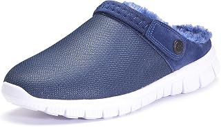 Eagsouni Women's and Men's Winter Warm Plush Waterproof House Slippers Indoor Outdoor Non-Slip Comfort Shoes