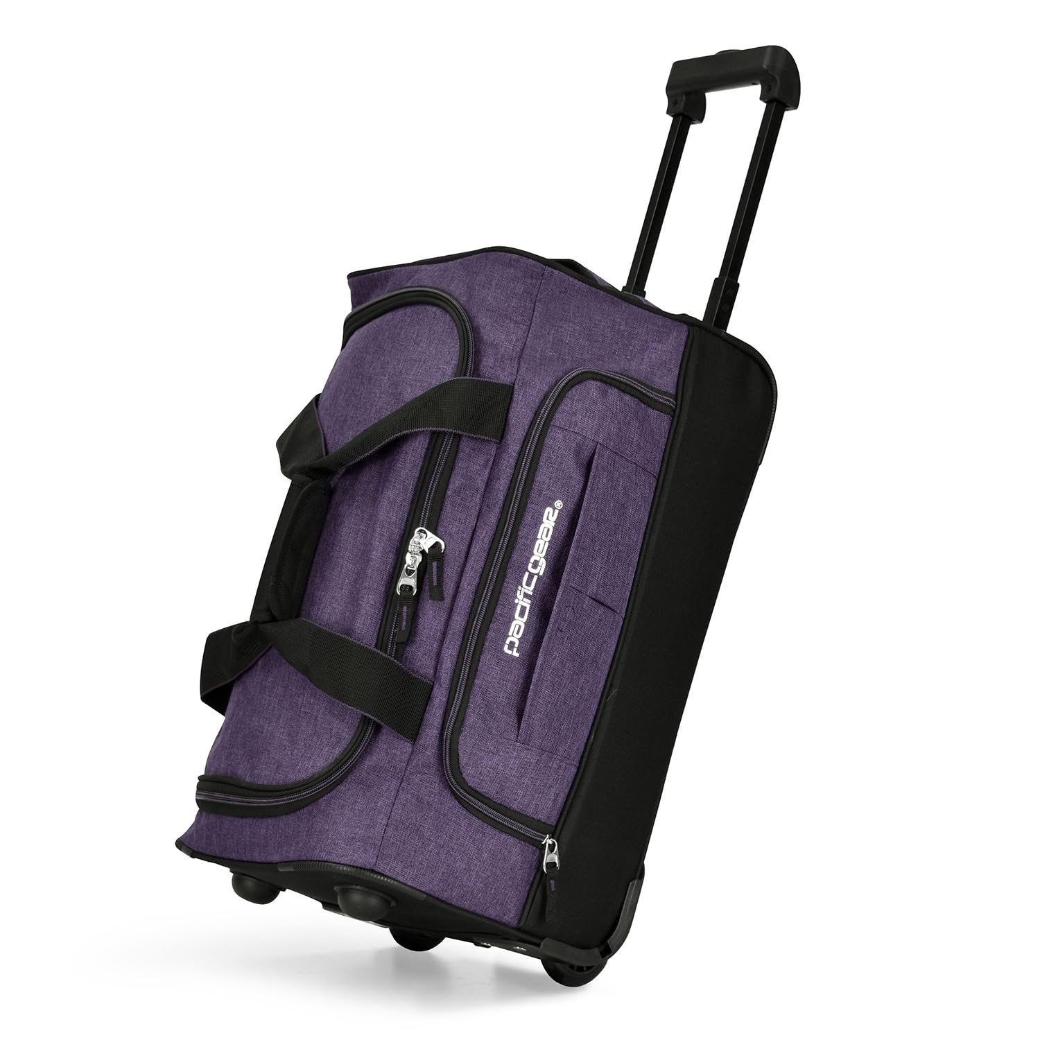 Pacific Gear Duffel Bag with Rolling Wheels, Purple