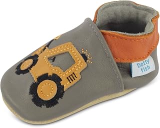 Dotty Fish Baby Shoes First Steps Soft Leather Non-Slip 0-5 Years
