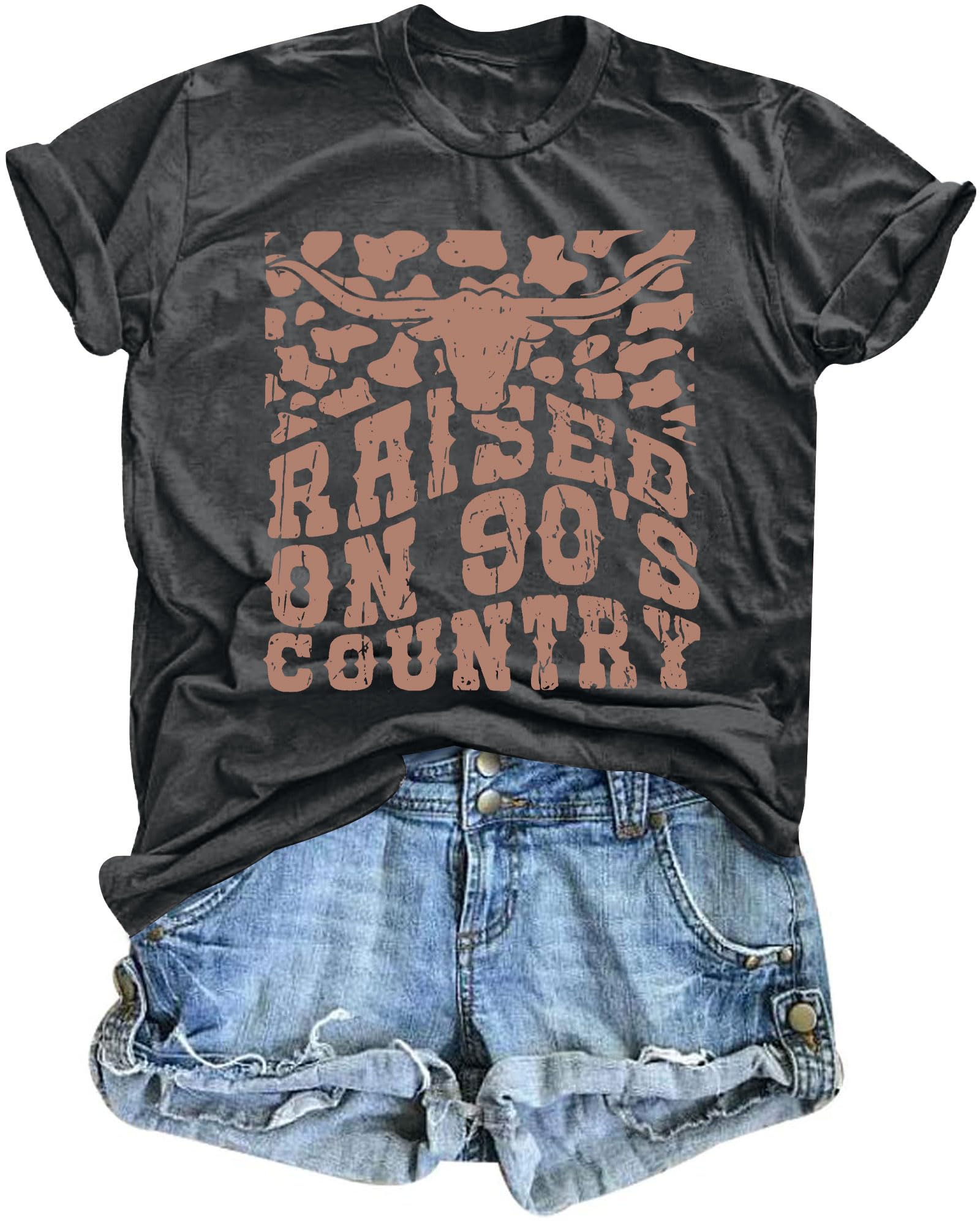 Raised on 90s Country Shirt Womens Western Country Concert Outfit