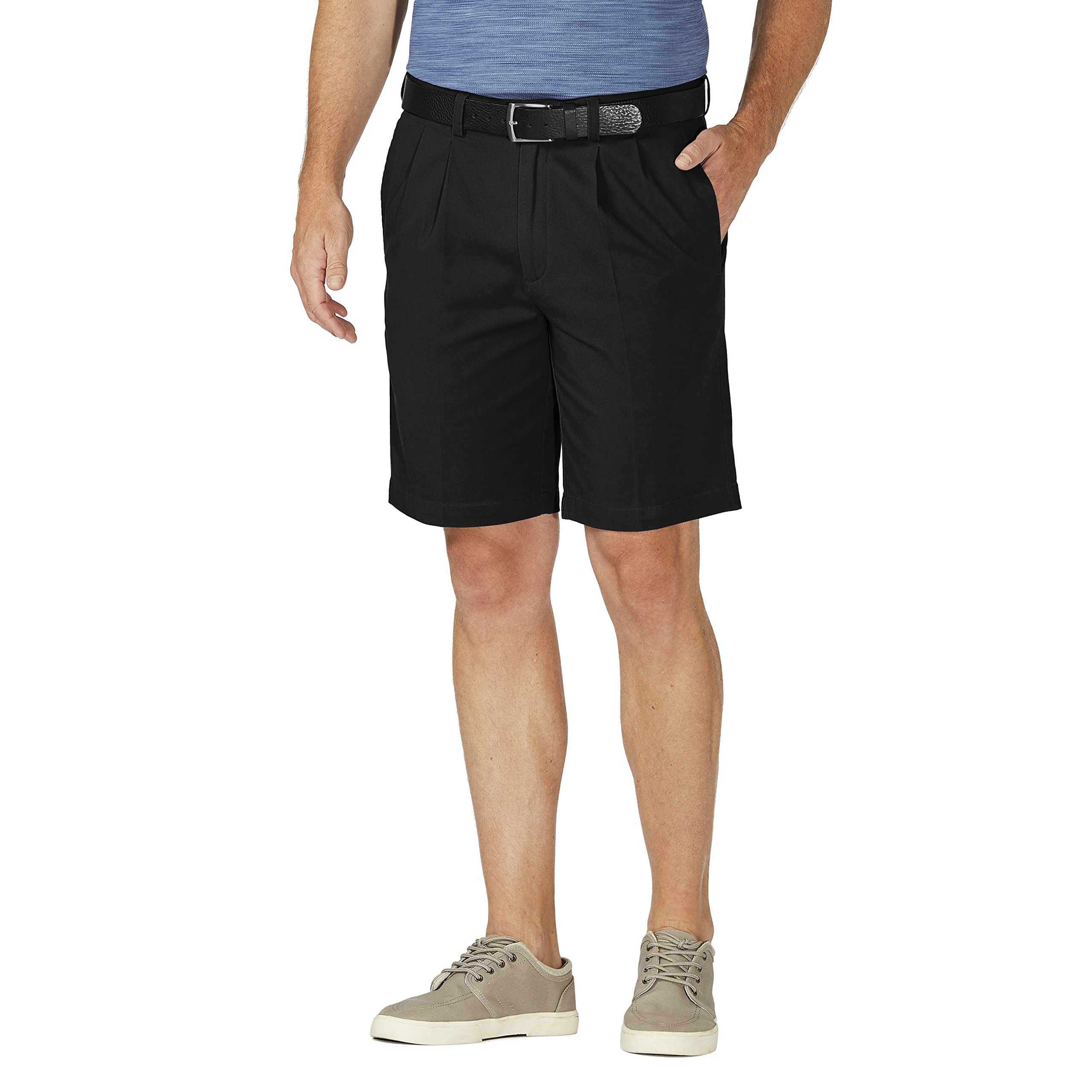 Haggar メンズ クラシックフィット フラットフロントショーツ
