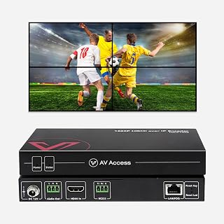 AV Access AV Over IP Encoder 1080P, HDMI to IP Streaming (HDIP100E) | Video Wall up to 8×8, Plug & Play No IGMP Setup, 395ft(120m), for Sports Bar, Church, Conference (Must Use with HDIP100D)