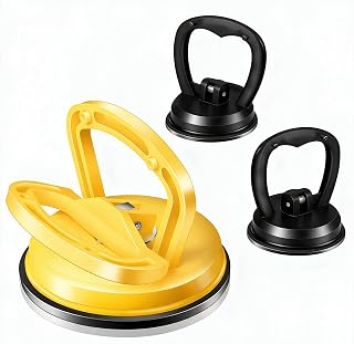 HORFUTY Car Dent Puller 3 Pack Dent Puller Powerful Car Dent Removal Kit Suction Cup Dent Puller for Car Dent Repair Dent Remover Tool for Car Body,Tiles Lifting,Objects Moving,Screen (Black Orange)