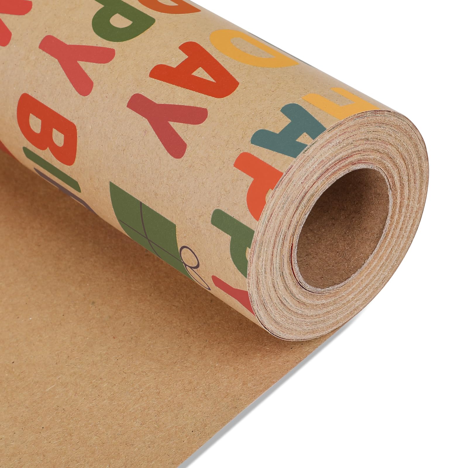 NESCCI Birthday Wrapping Paper,Gift Wrapping Paper Roll-17 inch X 32.8 Feet | Kr