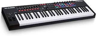 M-AUDIO Oxygen Pro 61 USB MIDI Keyboard Controller | 61 Velocity-Sensitive Keys, 16 Beat Pads, 8 Knobs, 9 Faders, and Bundled DAW Recording Software, for Music Production