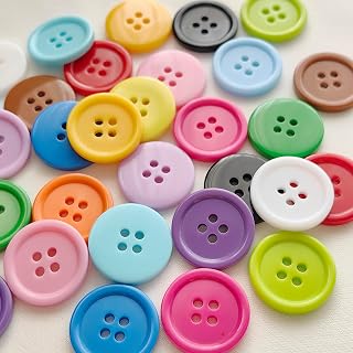 50pcs 25mm Multicolor Resin Sewing Buttons for DIY Clothing