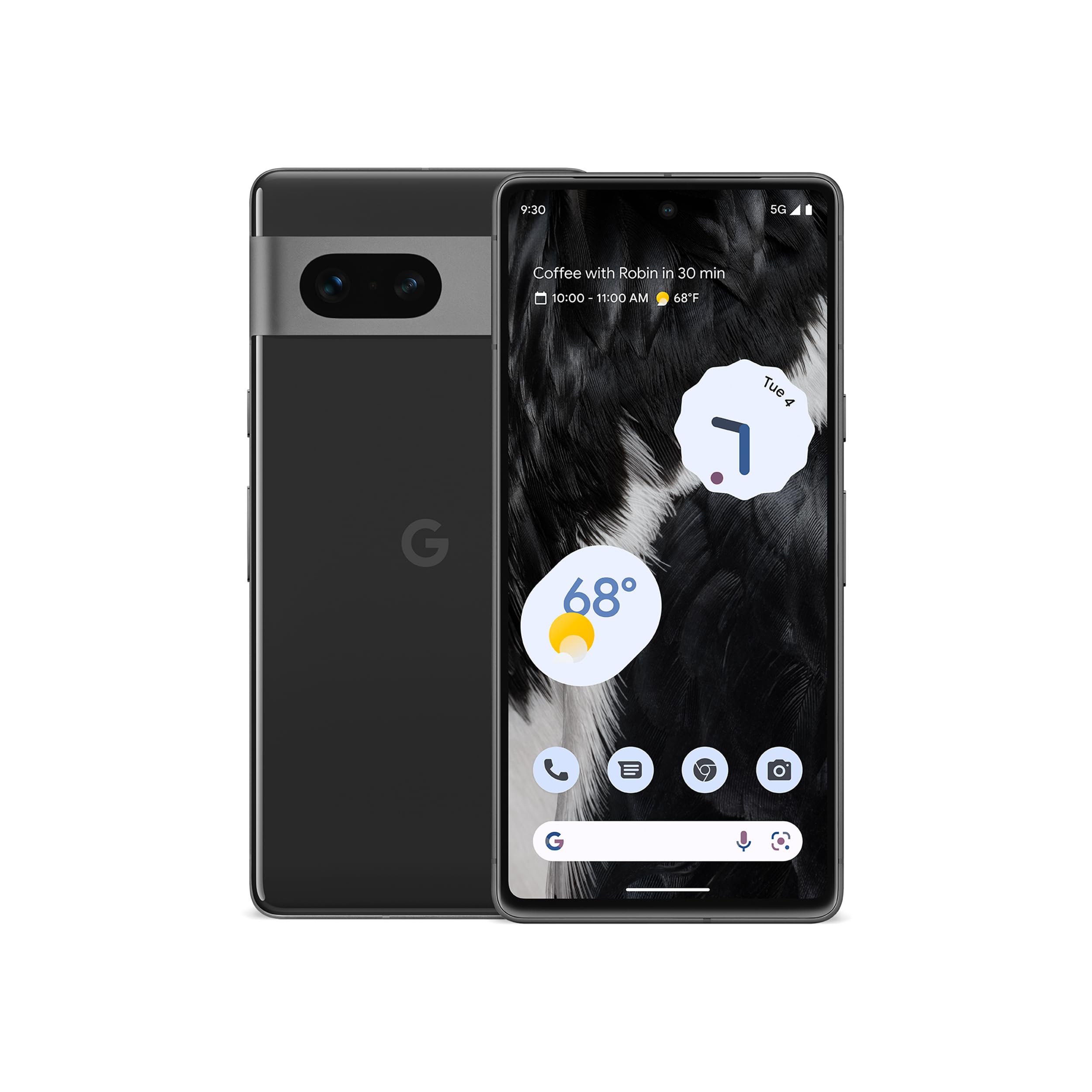 Google Pixel 7 5G, 128GB, Obsidian - Unlocked (Renewed)