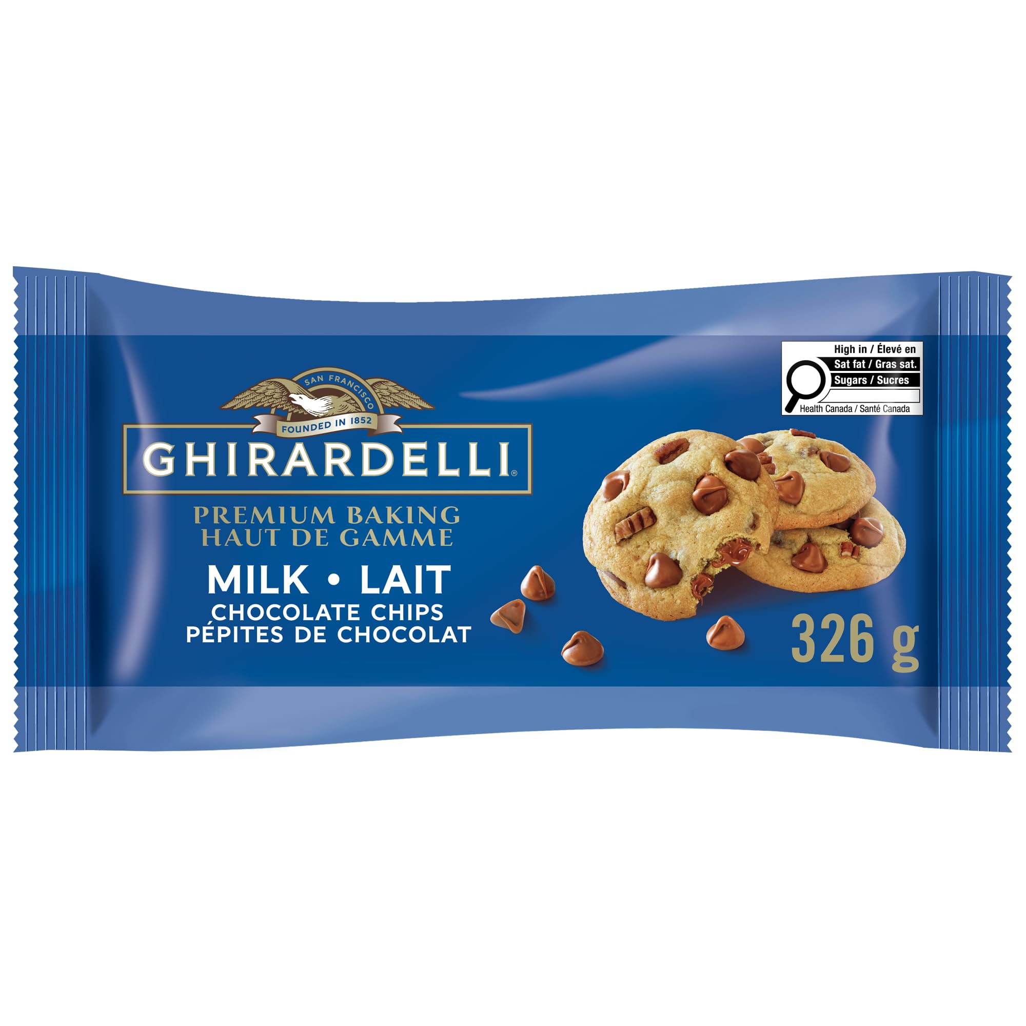 GHIRARDELLI Milk Chocolate Baking Chips Bag 326g