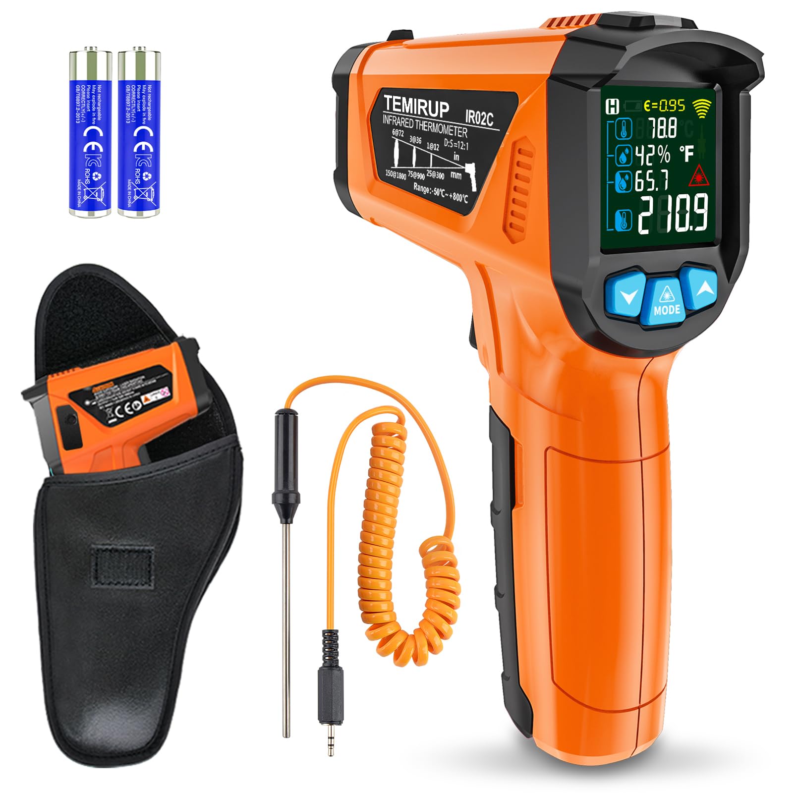 Infrared Thermometer Gun, Non Contact Digital Laser Thermometer Temperature Gun 