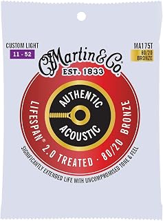 Martin MA175T Authentic Acoustic - LifeSpan 2.0 - 80/20 Bronze Custom Light ( 11-52 )