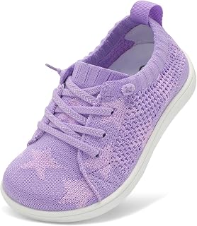 JIASUQI Toddler Shoes Boys Girls Wide Barefoot Slip on Shoes Kids Breathable Zero Drop Minimalist Tennis Sneakers