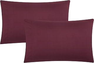 EVOLIVE King Microfiber Pillowcases Set of 2, 20"x40" (Wine)