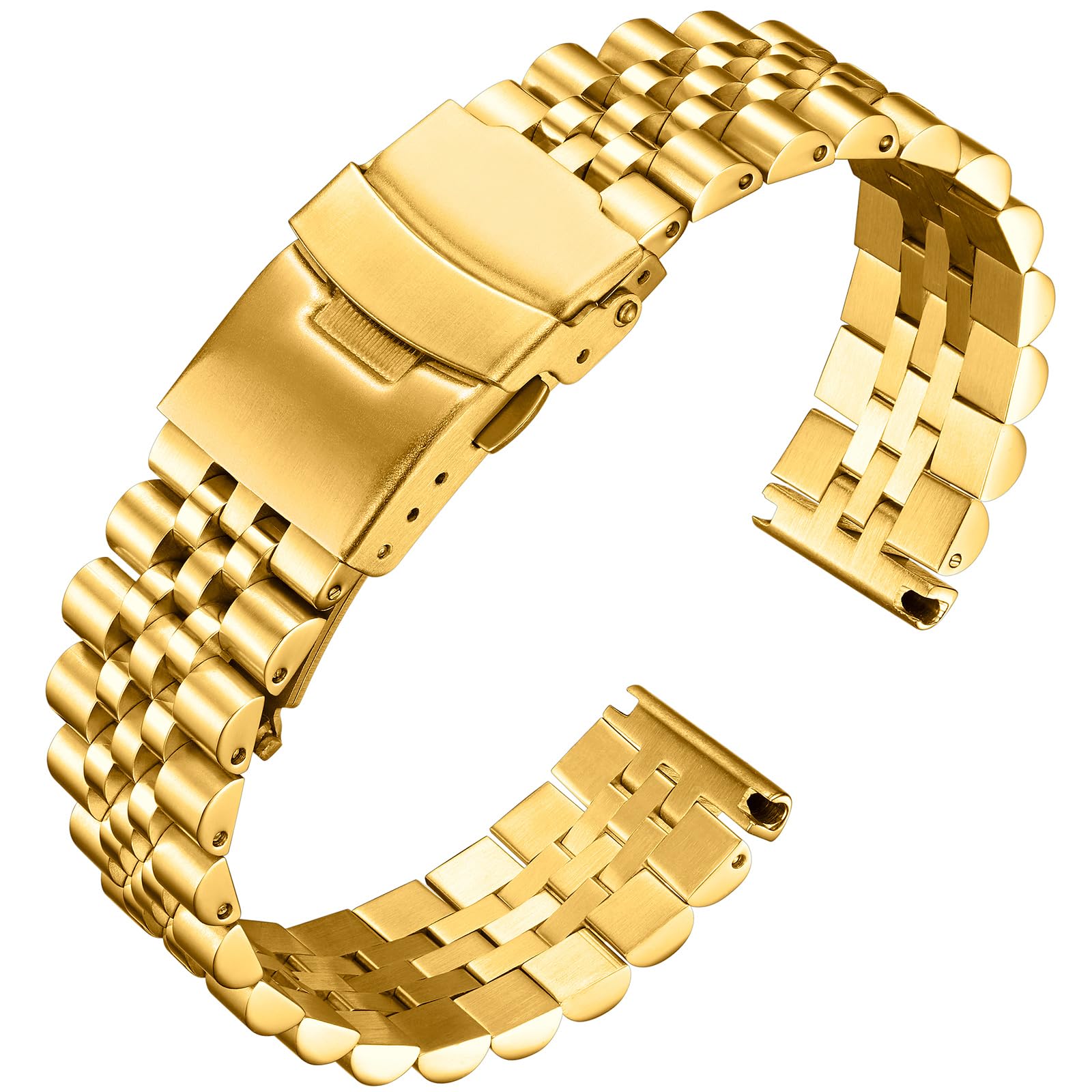 BINLUN Stainless Steel Watch Bands Replacement Metal Watch Straps Bracelet with 