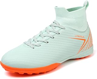 Men's Turf Soccer Cleats for Artificial Grass Indoor & Outdoor Football Shoes Lightweight with Superior Traction TF Boots for Training & Matches