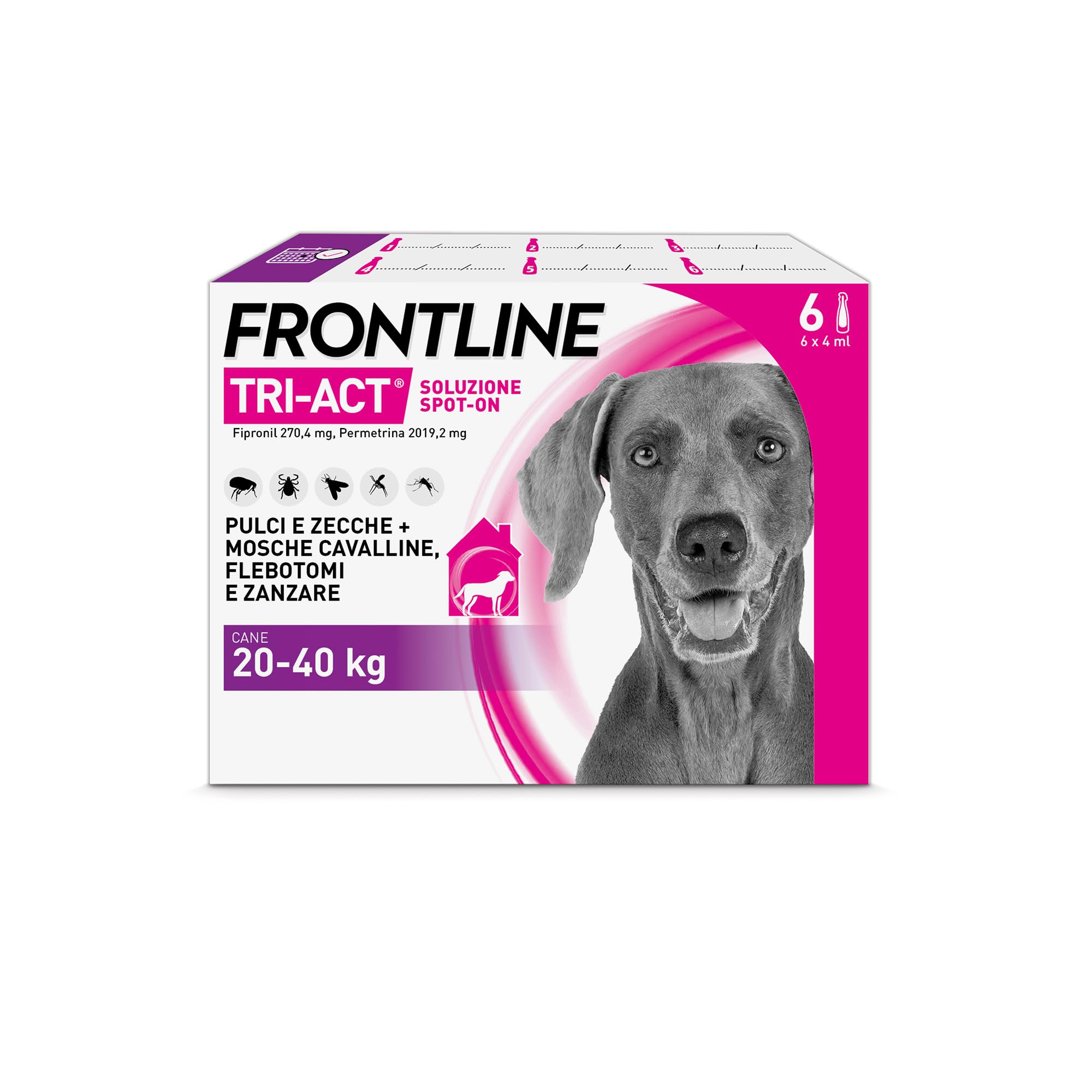 Frontline Tri-Act x6 Leishmaniasis Dog Pesticide (20-40 kg) | Pesticide for dogs